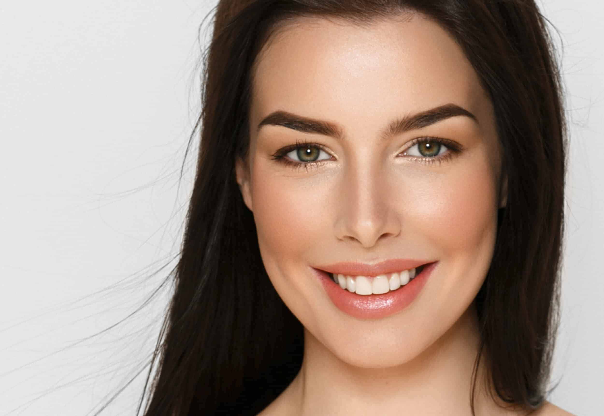 Woman in her late 30s has strong youthful eyebrows with help from an endoscopic brow lift.